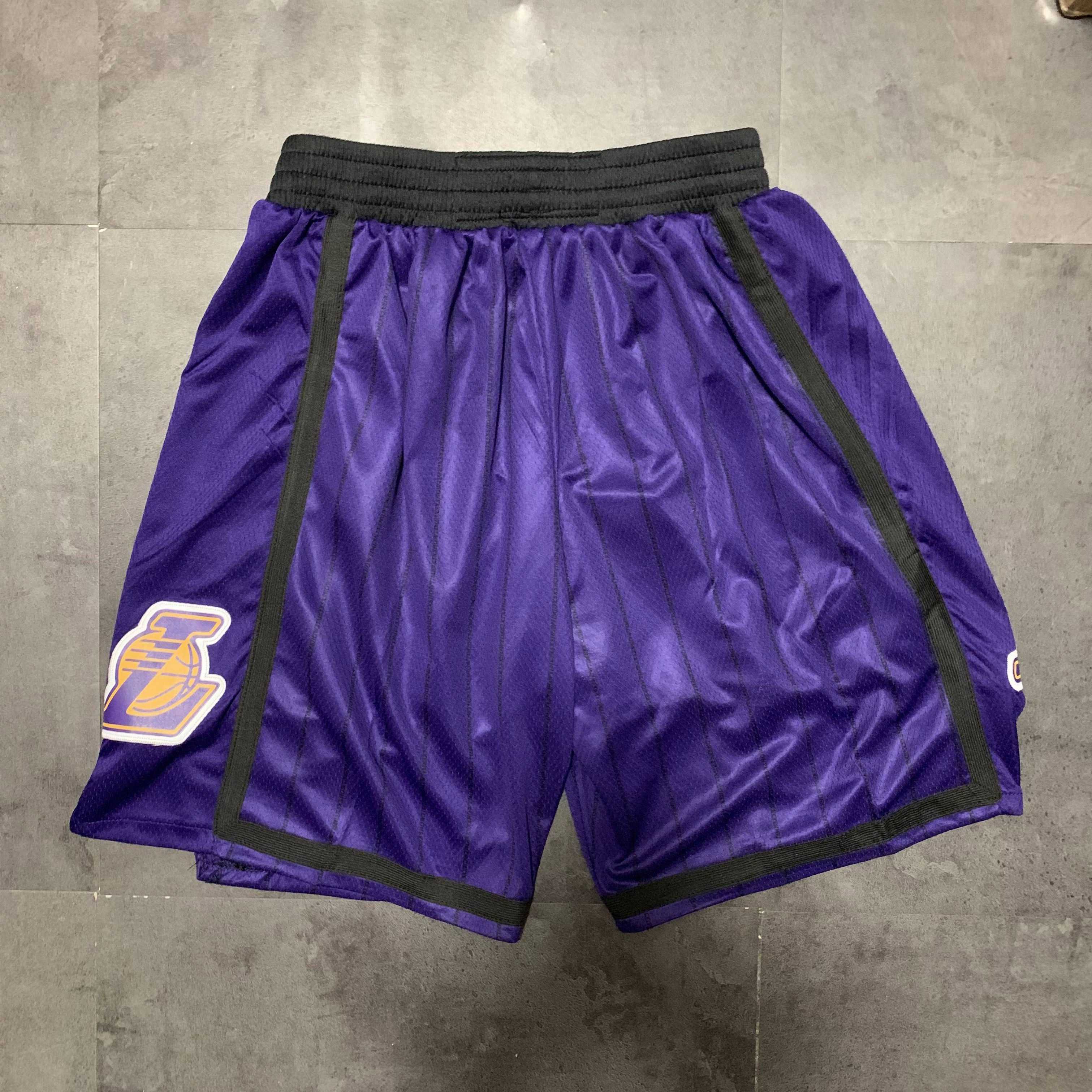 Men NBA Los Angeles Lakers Purple Shorts 04162